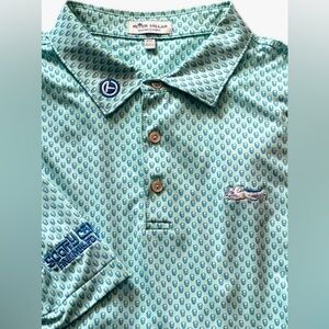 SCOTTY CAMERON GALLERY Circle T Summer Comfort Flying Rat Skulls Aqua Polo XXL